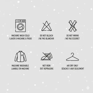 Illustration of a person using an affordable heated jacket during a cold city commute in Toronto or Montreal.