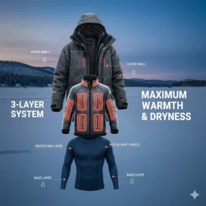 Diagram of a heavy-duty adjustable height pedestal fan designed for versatile cooling in Canadian warehouses.