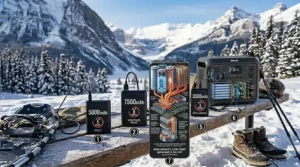 Diagram showing the trade-off between battery weight and total run time for heated base layers.