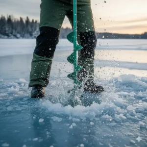 Graphic showing the waterproof outer shell of heated pants resisting slush and ice spray.