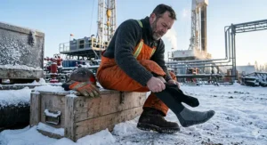 A technical illustration showing how the bladeless neck fan is safe for long hair, preventing tangles and pulling with its hidden turbine design.