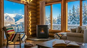 An instructional guide image demonstrating how to use a safe indoor propane heater properly, including checking the propane cylinder connection.