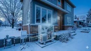 A bilingual graphic highlighting government green energy grants and subventions available across Canada for installing a hybrid heat pump systemhybrid heat pump system.