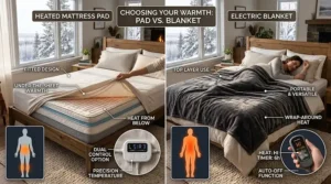 CSA and cUL safety certification logos guaranteeing electrical compliance for heated mattress pads and electric blankets in Canada.