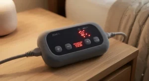 Safety indicator lights on the automatic shut-off feature of a reliable twin xl heated mattress pad.