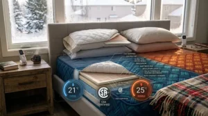 An infographic demonstrating the machine washable care for a king heated mattress pad dual zone, with icons for detachable controllers and a gentle washing machine.